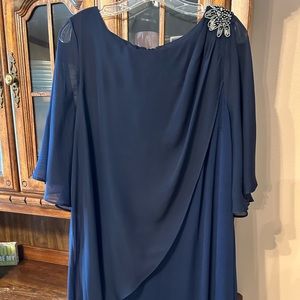 Dress, navy, 16W